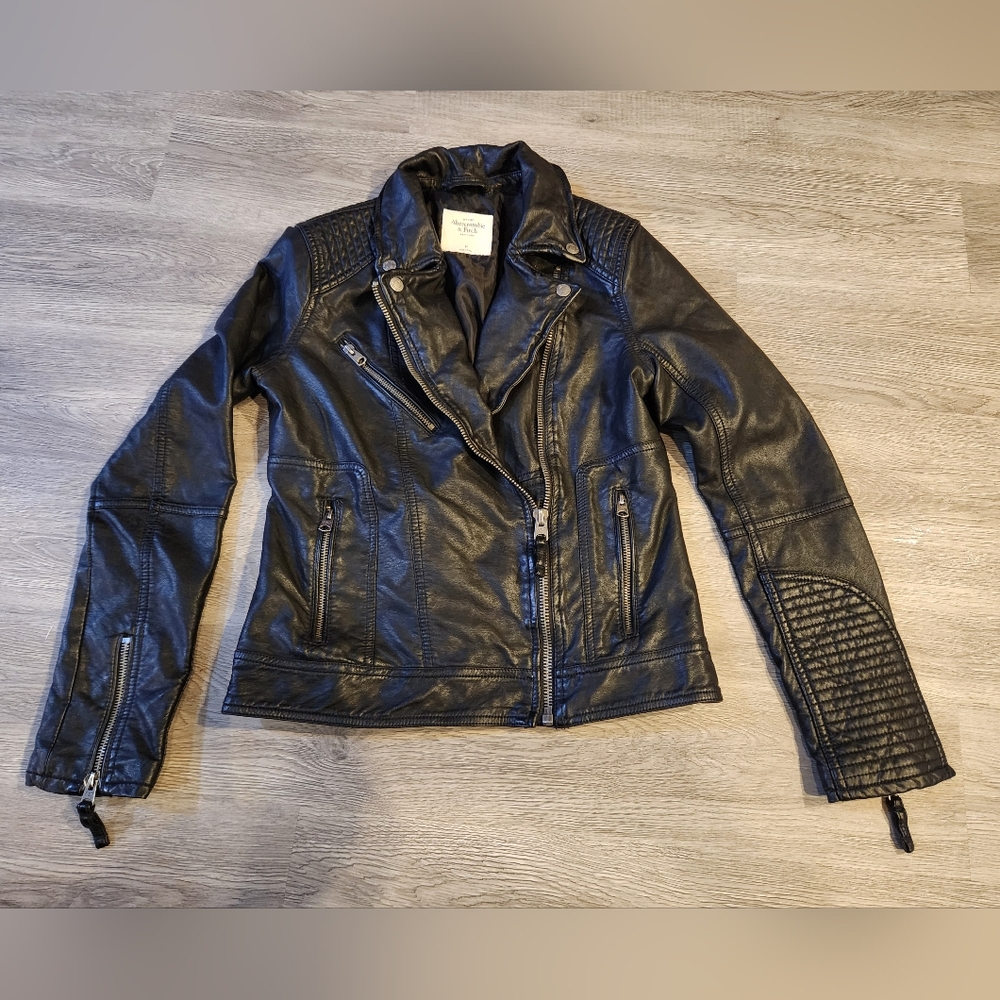 Abercrombie and Fitch Vegan Leather Moto Jacket